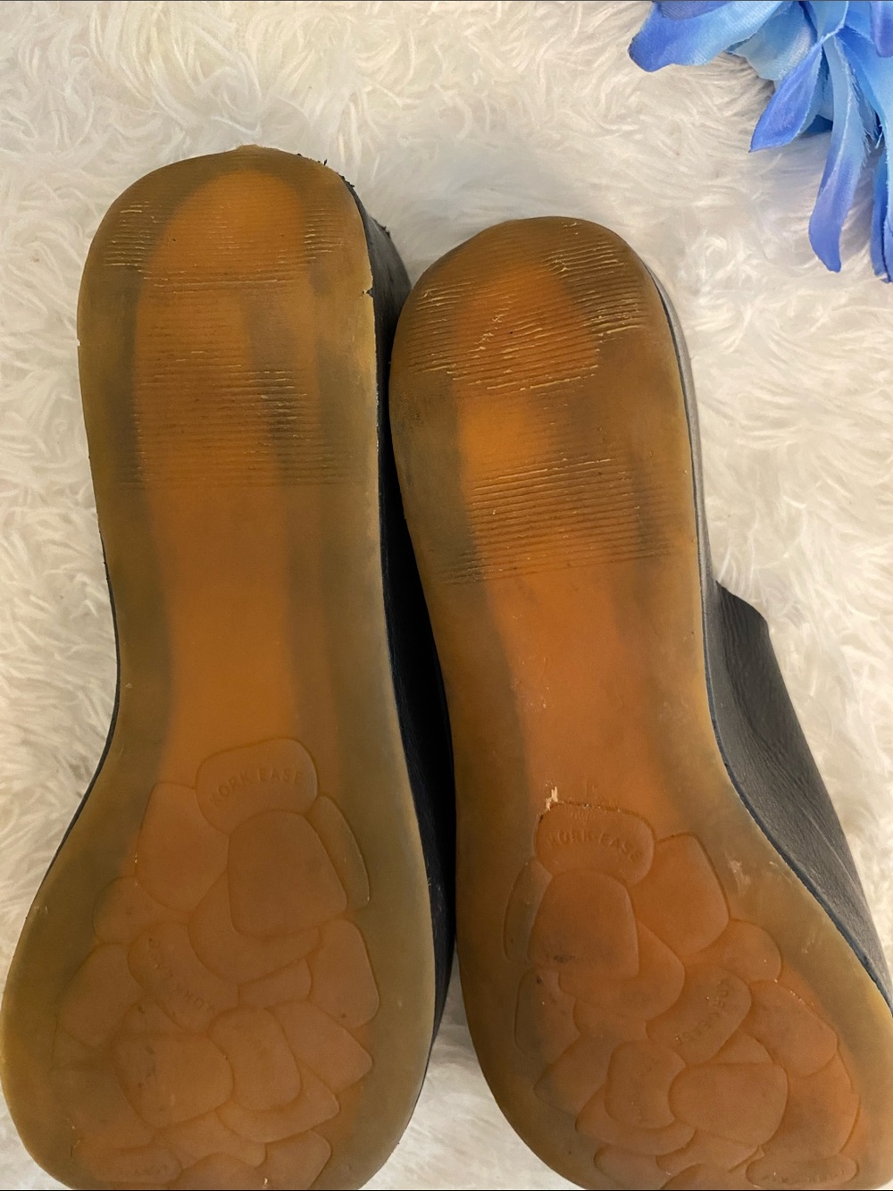 Kork-Ease Black Leather Cork Wedge Mules sz 7m - Picture 9 of 12